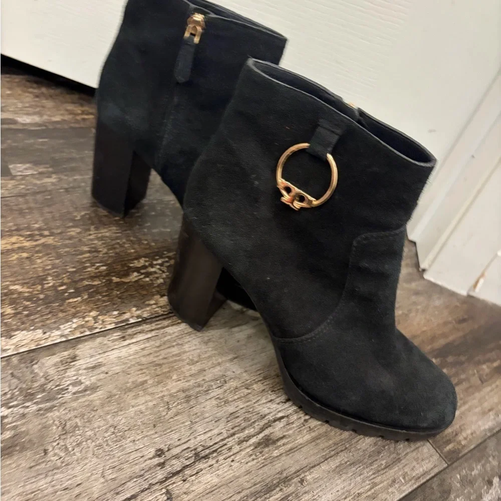 Tory Burch black ankle boots sz 10